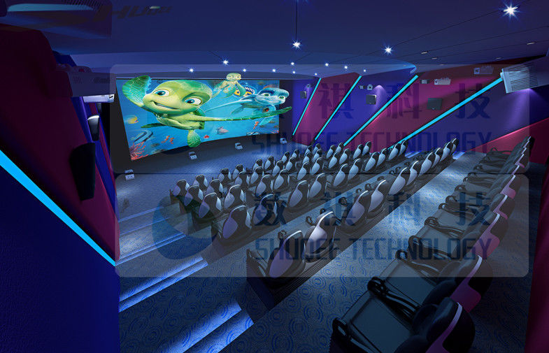 China 3.75KW 5D Movie Theater For Fun Ride Roller Coaster Simulator Commercial Amusement Park factory