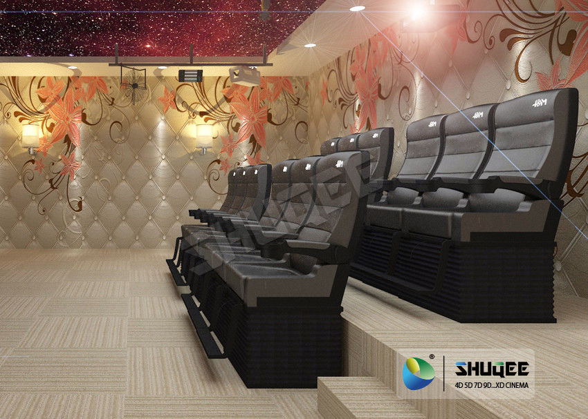 China Fiber glass 4D Cinema System With Wind , Lightning , Laser , Fog Effect factory