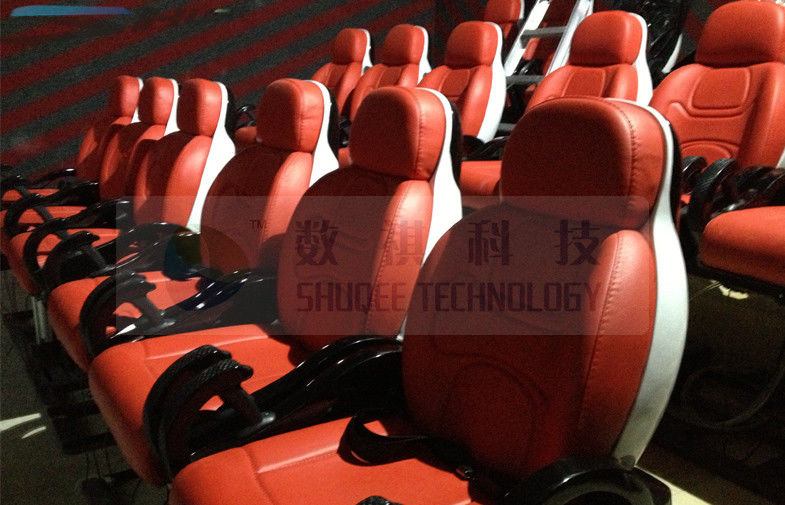 18 Seats 5D Cinema Equipment With Red Chair , Special Effects