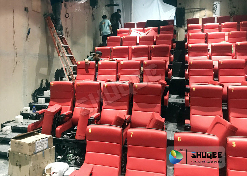 China Electric 4D Cinema Equipment With Energy Saving Smooth 4 Seats / Chair factory