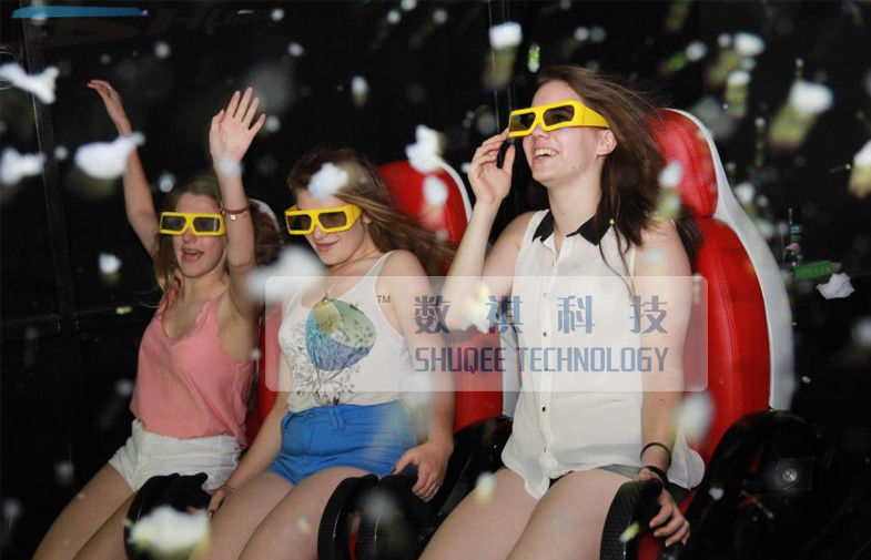 Children 7D / 12D / 5D Movie Theater With Simulators Spray Snow Bubble Wind