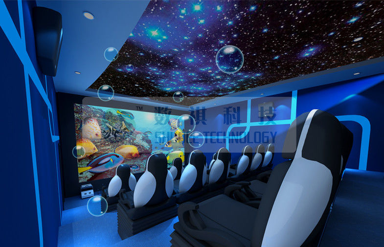 China Motion Rides 5D Movie Theater Equipment 1 Seat 2 Seats 3 Seats With Electric System factory