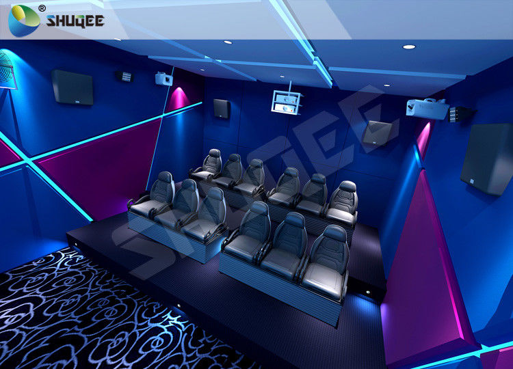 Amazing Control System Mini 7D Movie Theater With 9 Seats Customized Capacity