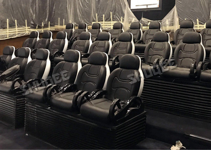 Interactive 7D Movie Theater With Comfortable Motion Chair Genuine Leather