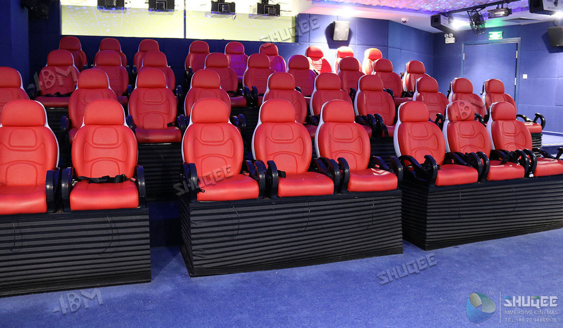 China Aesthetic Appearance 5D Cinema Theatre With Safety Belt And 3D Glasses For Amusement Park factory