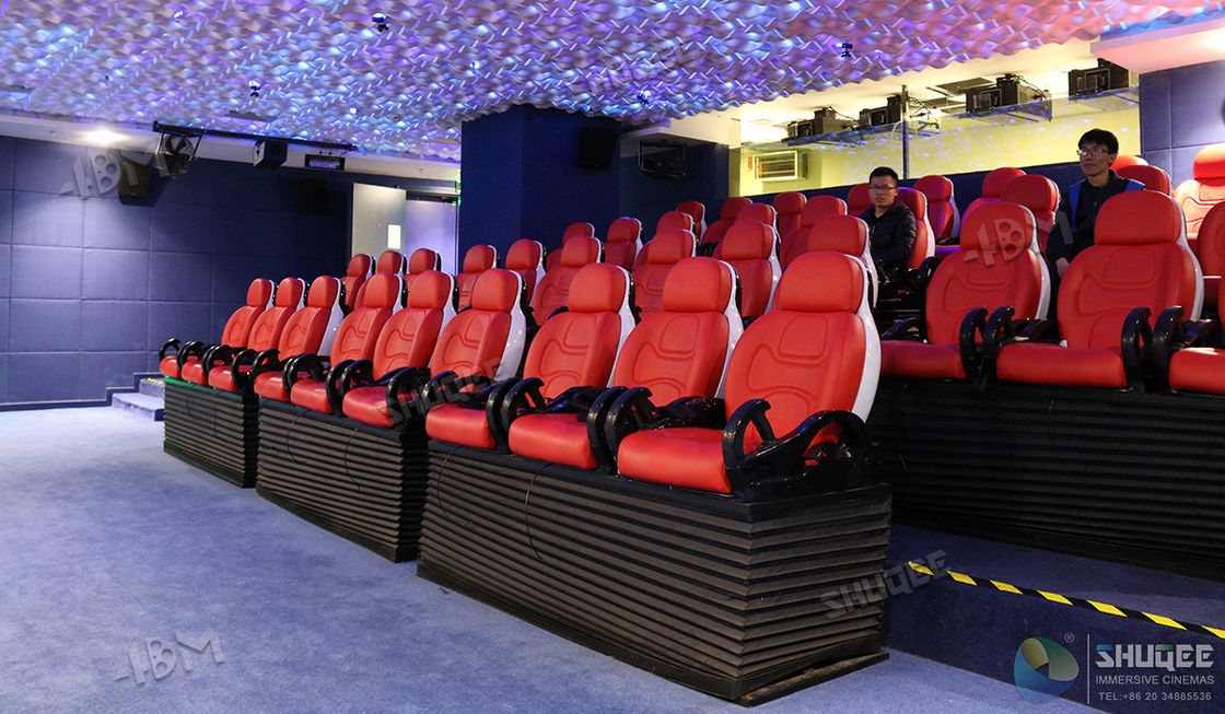 Aesthetic Appearance 5D Cinema Theatre With Safety Belt And 3D Glasses For Amusement Park