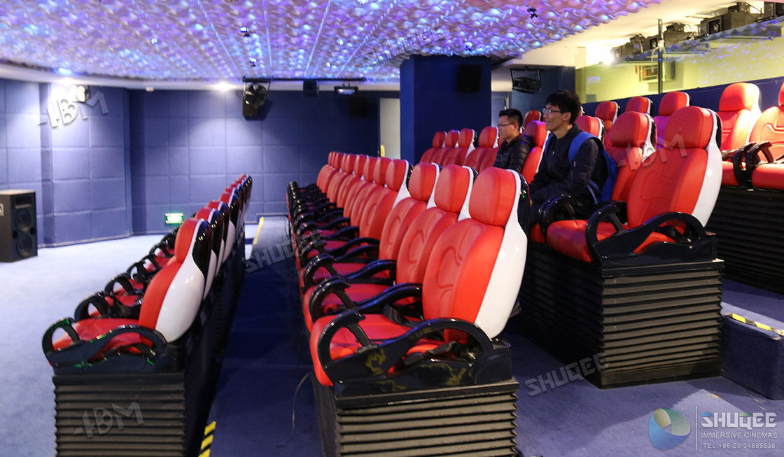 Aesthetic Appearance 5D Cinema Theatre With Safety Belt And 3D Glasses For Amusement Park