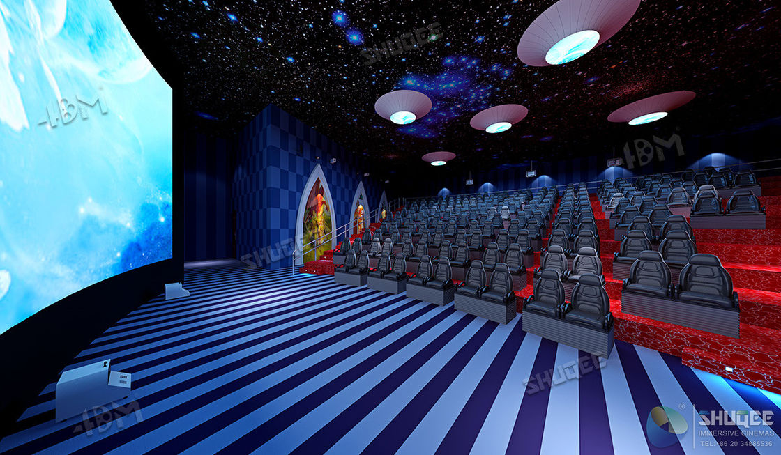 Customized 5D 9D XD Cinema Theater With Emergency Stop Buttons For Indoor