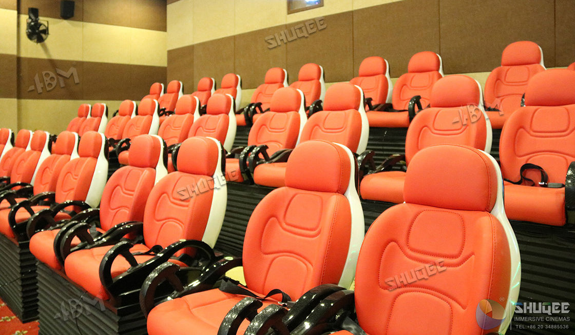 2 / 3 / 4 People 5D Cinema Seats Movement From Left To Right 0-24 Degree