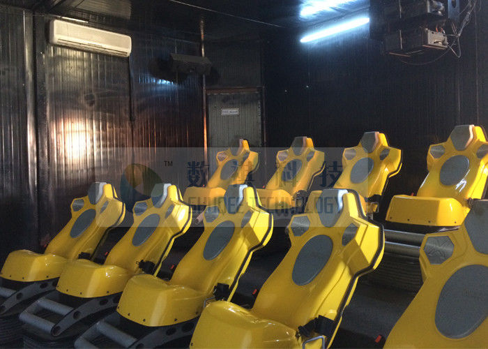 Interaction Reality 7D Movie Theater With Yellow Motion Seats