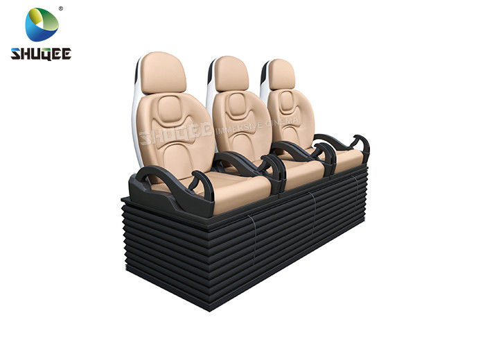220V Theme Park Motion Theater Chair Genuine Leather Dynamic Seats