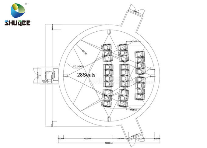 Black Dome Movie Theater Capacity 28 People / 360 Dome Projection 1