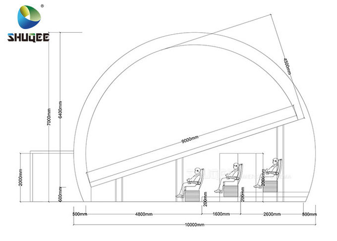 Black Dome Movie Theater Capacity 28 People / 360 Dome Projection 0