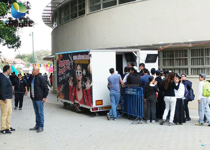 Mini Mobile 5D Cinema Trailer For Fun Fair With Metal Flat Screen 0