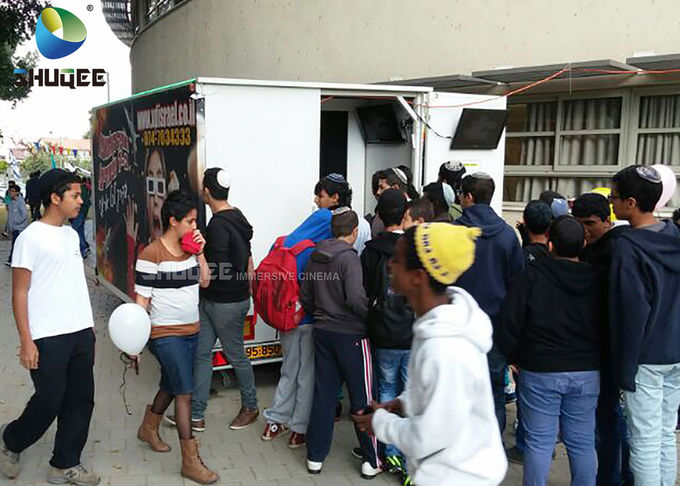 Mini Mobile 5D Cinema Trailer For Fun Fair With Metal Flat Screen 1