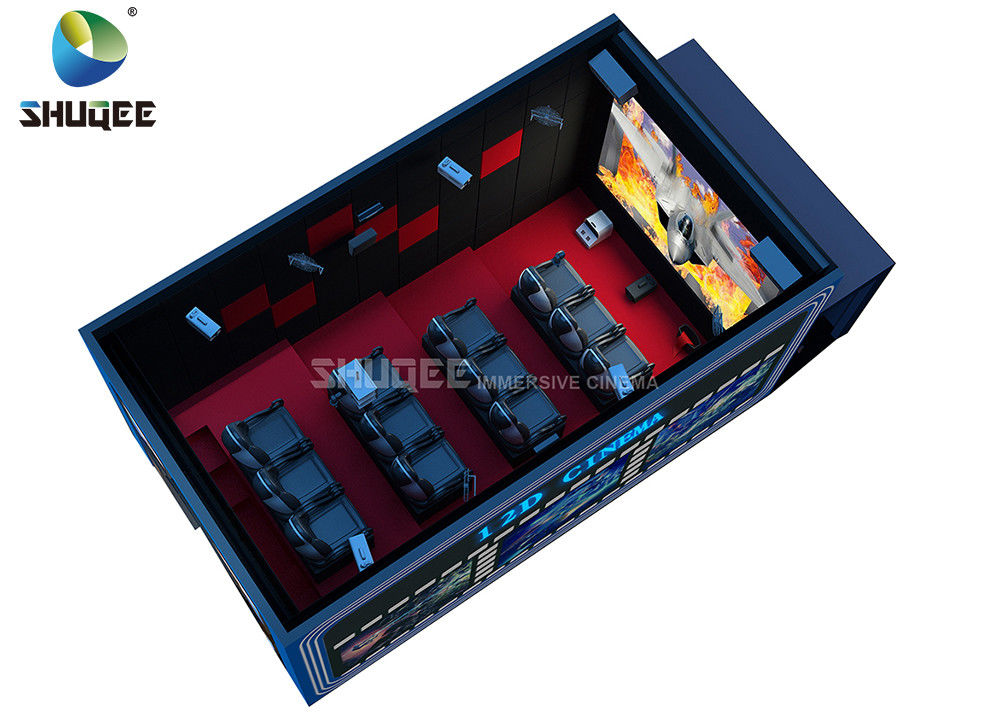 Interactive 7D Movie Theater Shooting Game Gun Cinema With 12/26/30 Seating
