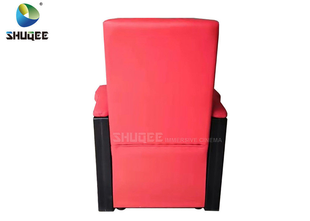 Red 3D Cinema Sofa Of Vip Cinema Seating Cloth Art Material Sigle Capacity