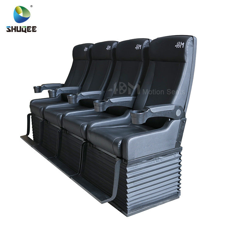 4D Cinema System PU Leather Motion Seat Black Color With 40 Seats