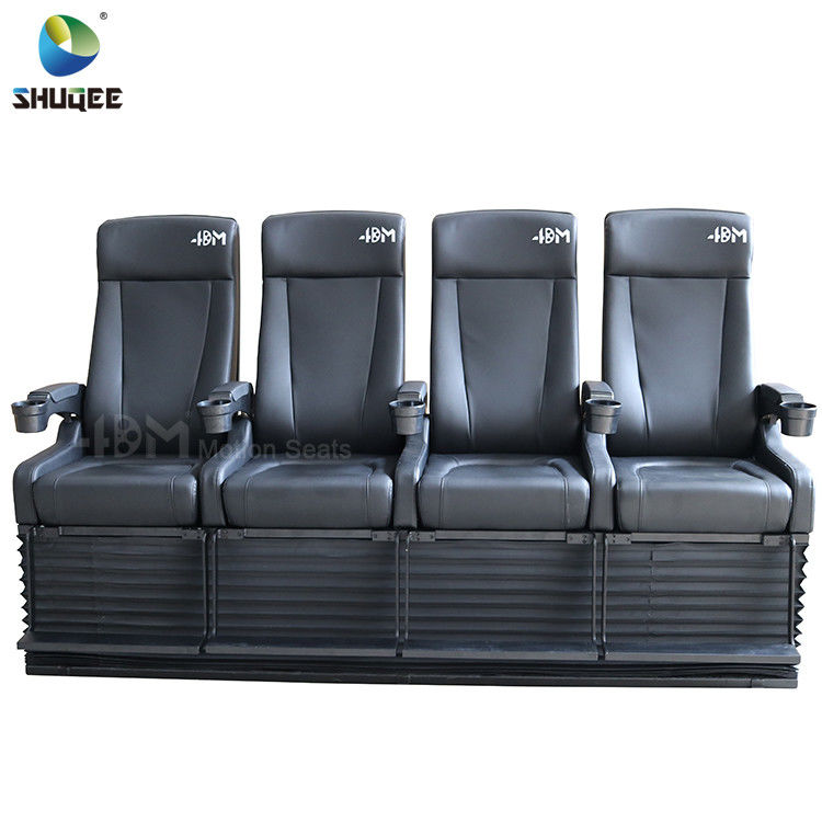 China 4D Cinema System PU Leather Motion Seat Black Color With 40 Seats factory