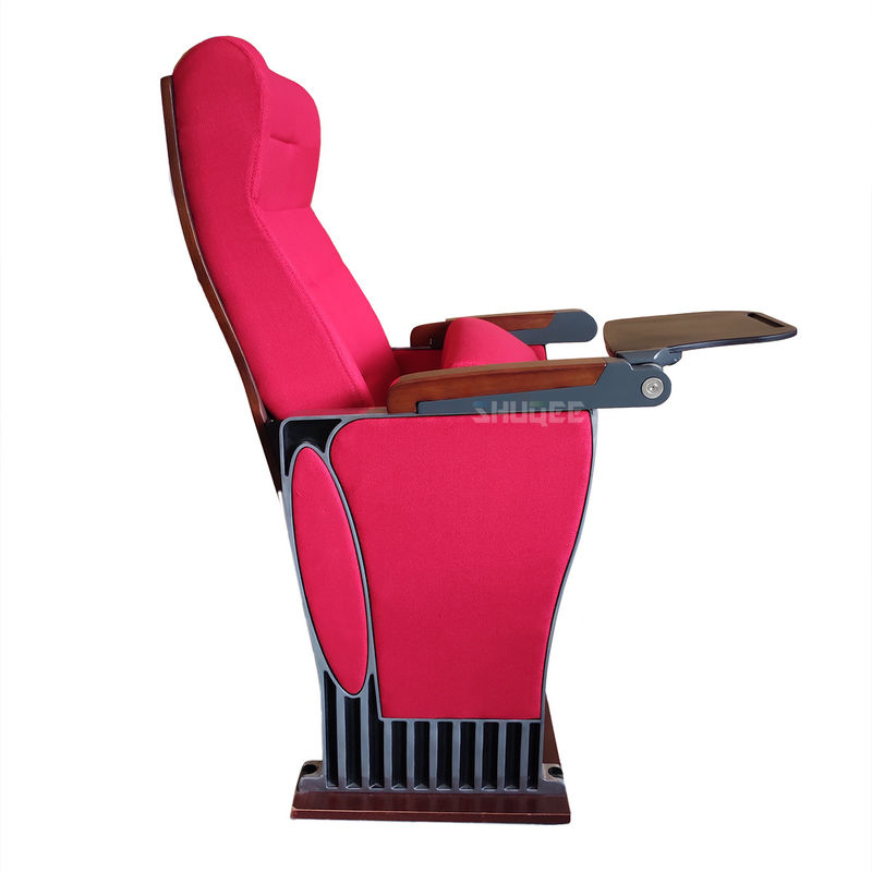 Foldable Audience Seating PU Molded Foam Anti Stained Auditorium Chairs With Writing Board