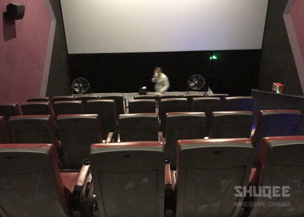 4 Seats Black PU leather 4D Cinema Motion Chair Pneumatic / Electronic for Home Theater