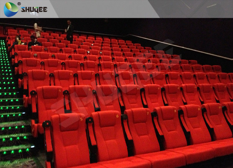 Cost-Effective Red Folded PU Leather Chair For 50-120 People 3D Cinema