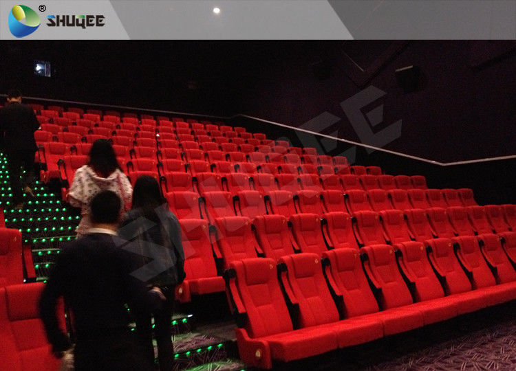 Cost-Effective Red Folded PU Leather Chair For 50-120 People 3D Cinema