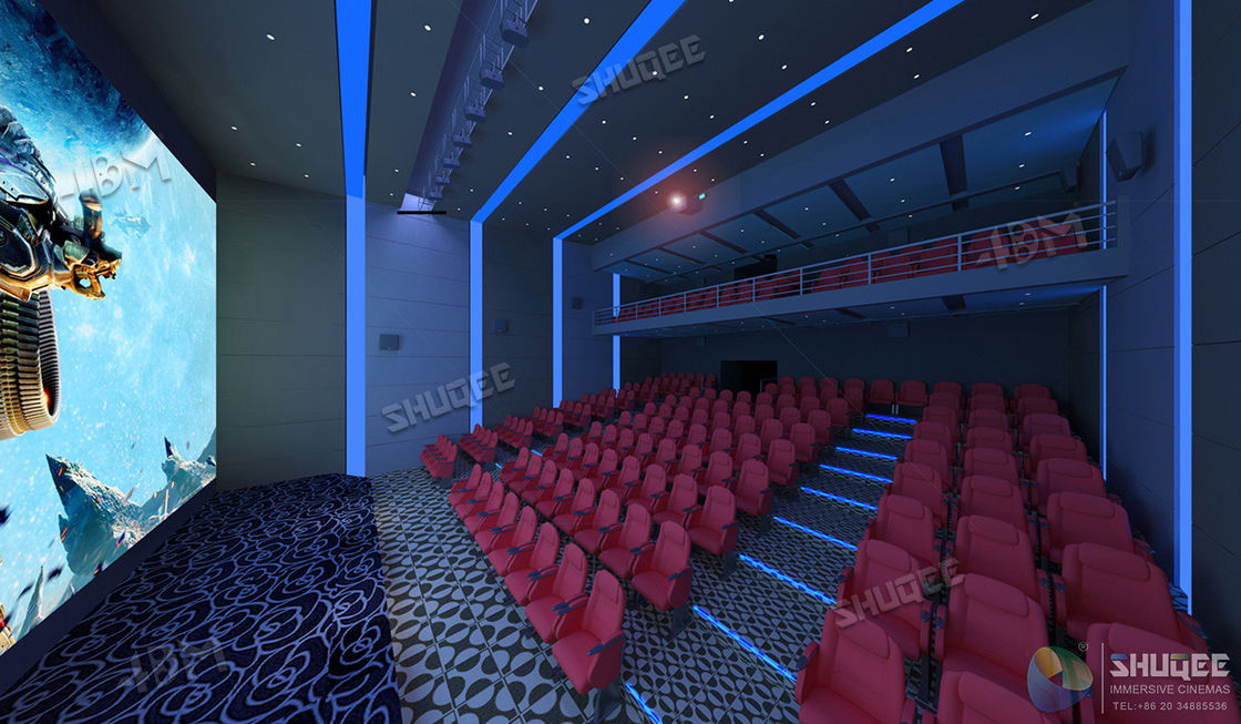 China International 50-120 People 3D Cinema With 120HZ Projector Silver Screen factory