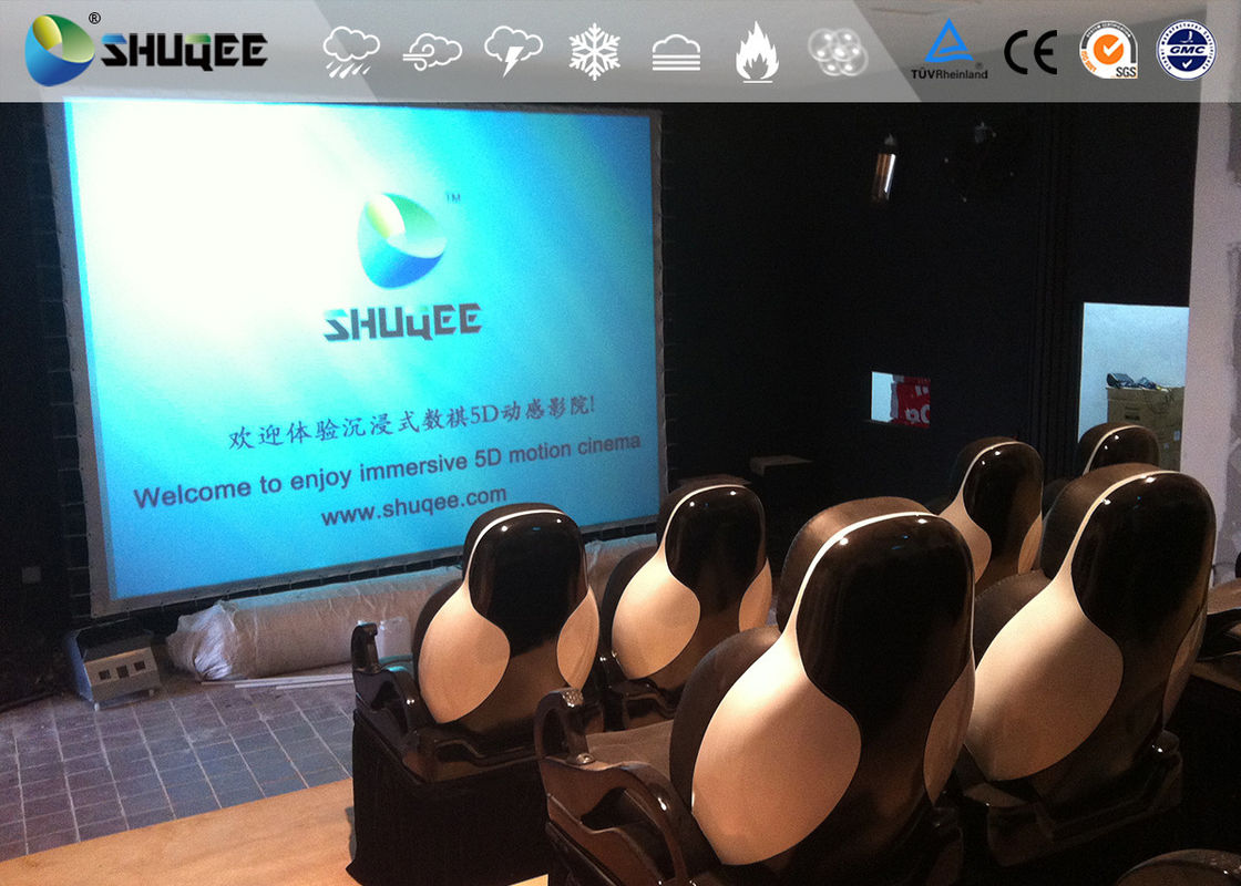Movie Rides 5D Movie Theater 5D Cinema Equipment With Black / Red Chair