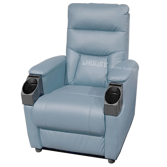 Multi Functional Movie Theater Chairs Genuine Leather Soft Cinema Sofa Custom 2