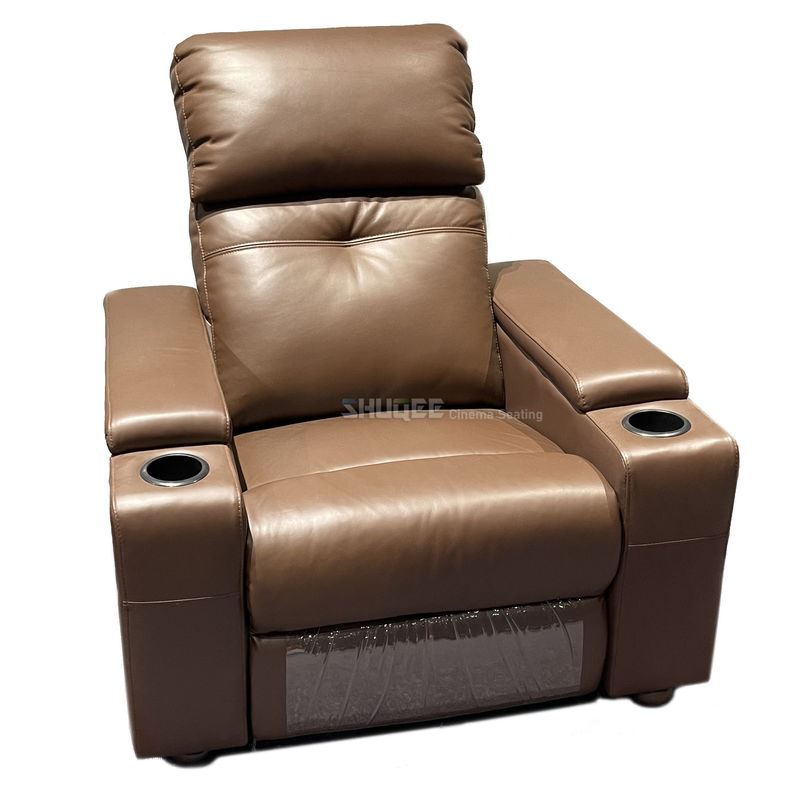 Synthetic Leather Home Theater Seating VIP Sofa With Electric Pedal