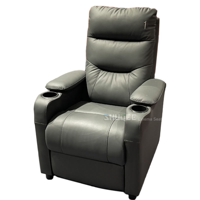 Modern Leather Home Theater Sofa Seating Multi color with Recline Function