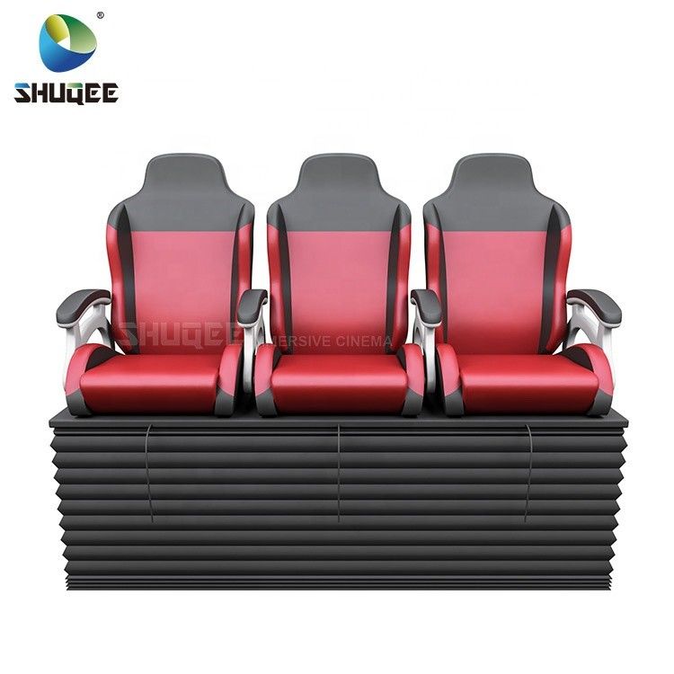 Red 5d Synthetic Leather Theater Furniture Cinema Chairs For Church