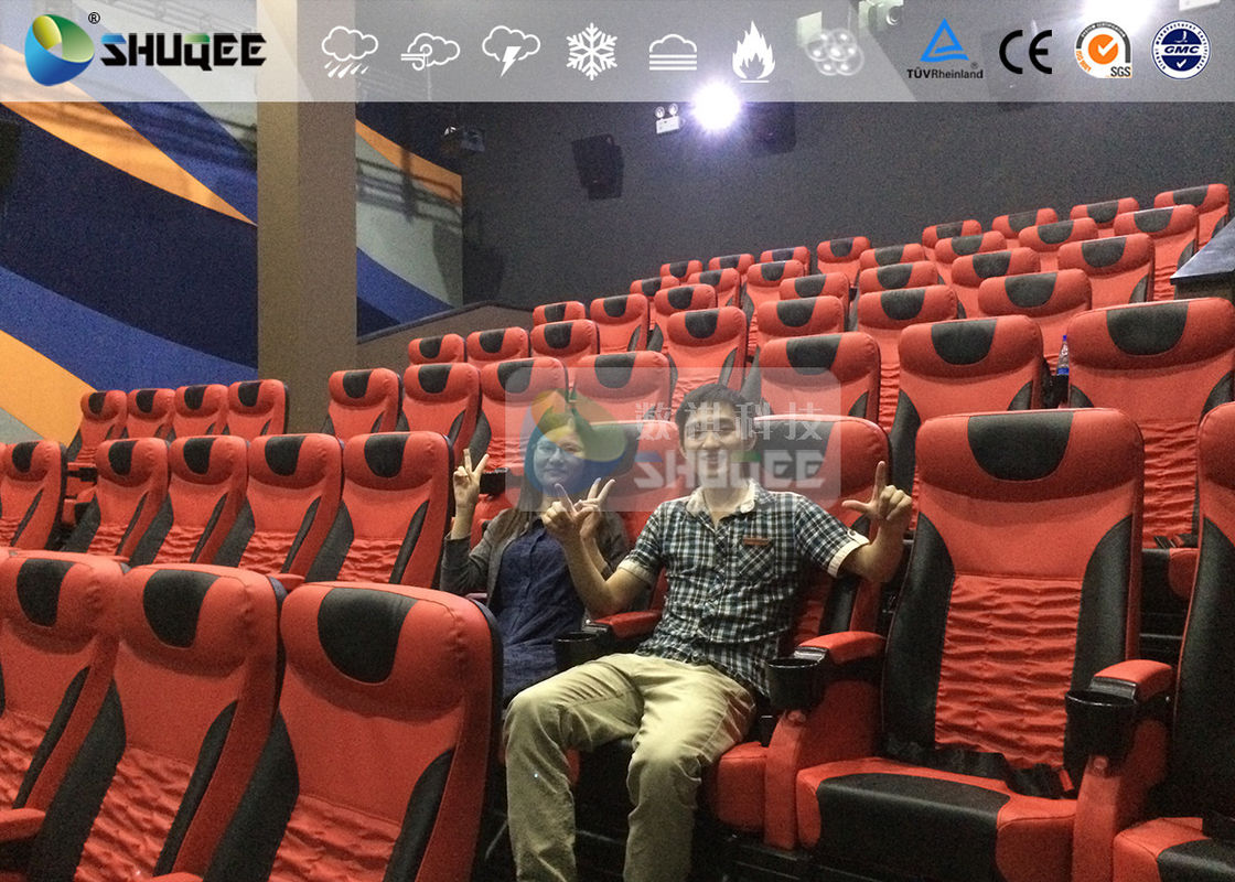 Red Seat 4D Cinema System 120 People Large Cinema Hall Special Environment Effect