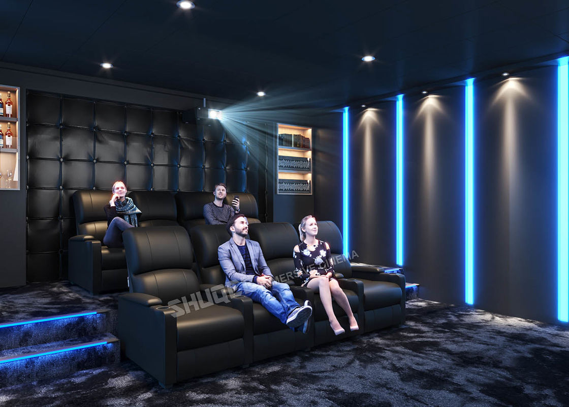 Movie Reclining Sofa Chairs For Home Cinema System With Amplifier / 3D Projector