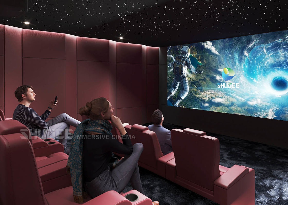 Electric Leather Sofa Home Cinema System With Surround Speaker Subwoofer Projector For Movies