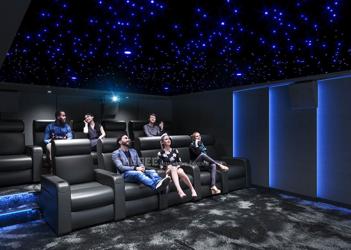 Home Cinema System With Black Recliner Sofa / Projects / Speakers / Screen