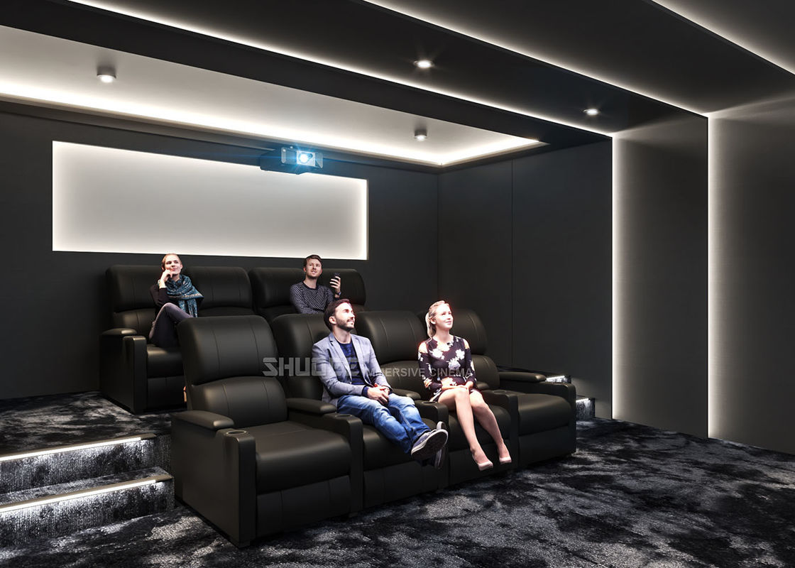 Theater Movie Projector Home Cinema System With 7.1 Speakers / Reclining Chairs