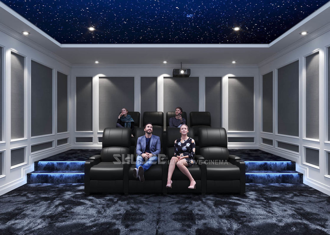 Home Cinema System With Black Recliner Sofa / Projects / Speakers / Screen