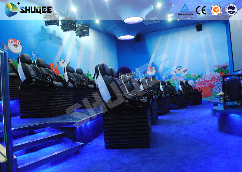 4D Cinema System with snow rain motion chair with spray air / water to face