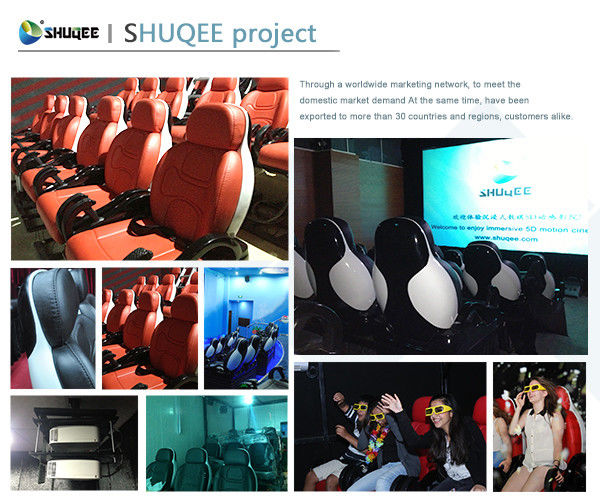 6 Dof Mobile Theater Chair , 4d Cinema Custom Motion Control System 0