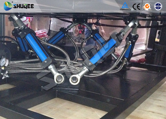 6 Seats Yellow 6-DOF Hydraulic Platform Type 7D Cinema System All the equipment 1