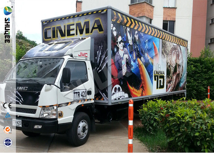 China Luxury Chairs Truck Mobile 7d Movie Theater System With 9 Special Effects factory