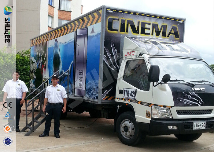 Popular Truck Mobile 7D Cinema System With 9 Black Leather Pneumstic Seats