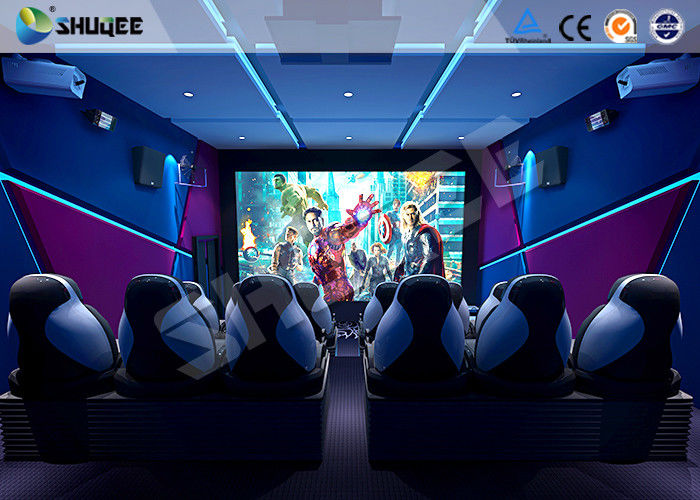 China Shopping Mall 6D Cinema Equipment 6 Seats Motion Chairs Electric Pneumatic System factory
