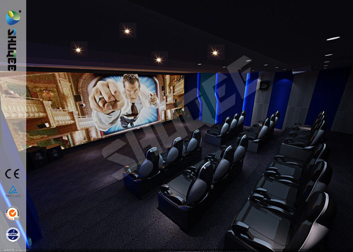 18 Seats Black 6D Movie Theater For Indoor / Outdoor Large Amusement Center