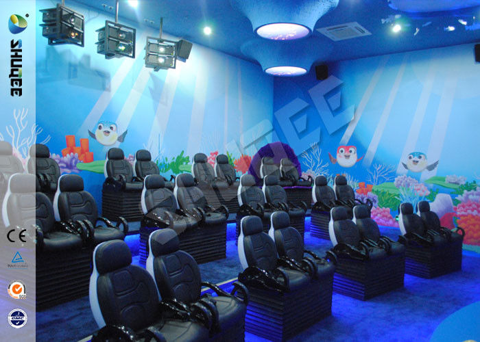 5D Motion Ride Movie Theater Seats With Vibration , Movement , Leg Sweep Effect