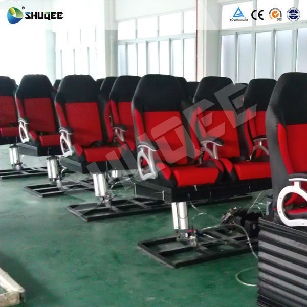 Red 5D Movie Theater Chairs Electronic System Genuine Leather 1