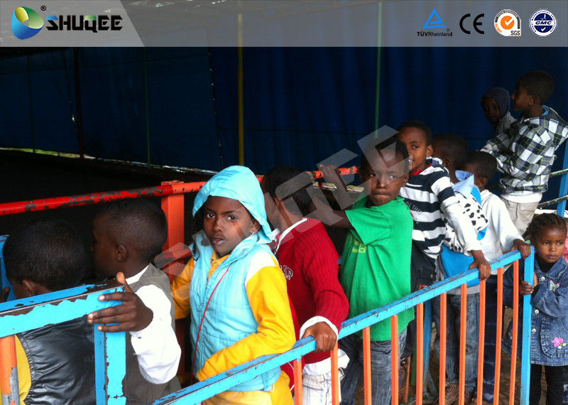 Blue 5D Theater System Children Favorable Simulator  Amusement Park