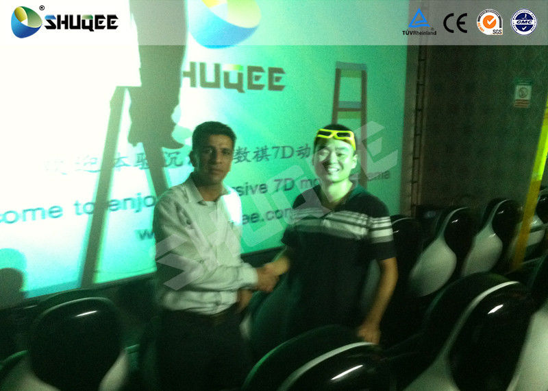 Black / Red Amusement Rides 5D Movie Theater 5D Cinema Equipment Vibration Chair